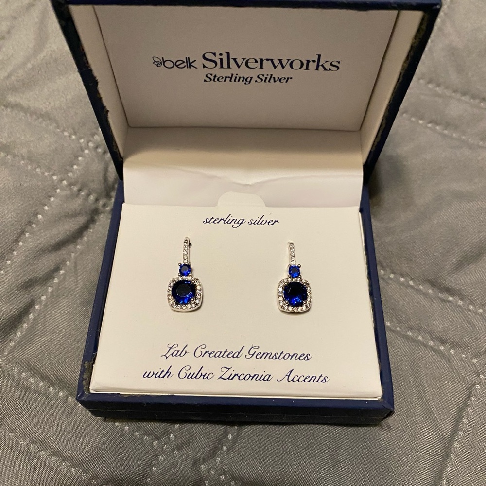 Belk sterling silver earrings NWT - Picture 2 of 3